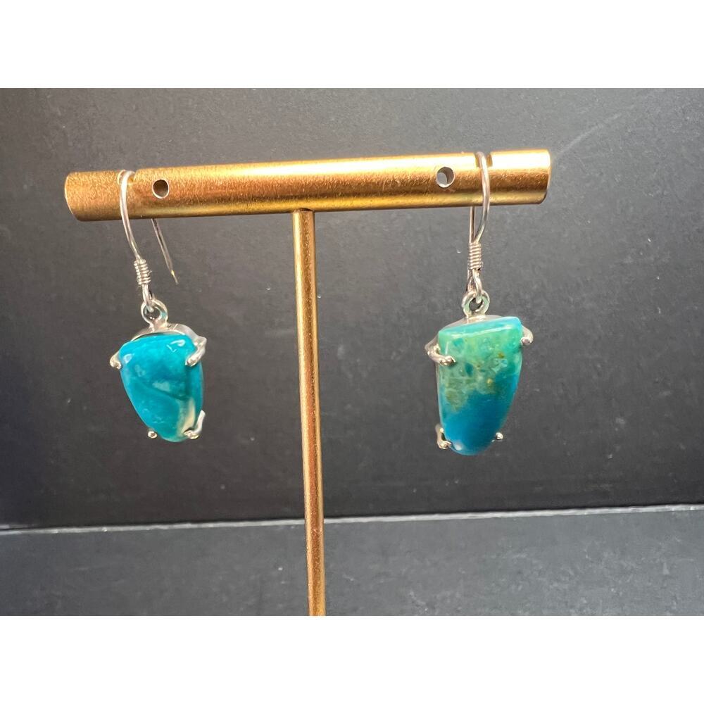 New Peruvian Opalina Sterling Silver Dangle Earri… - image 5